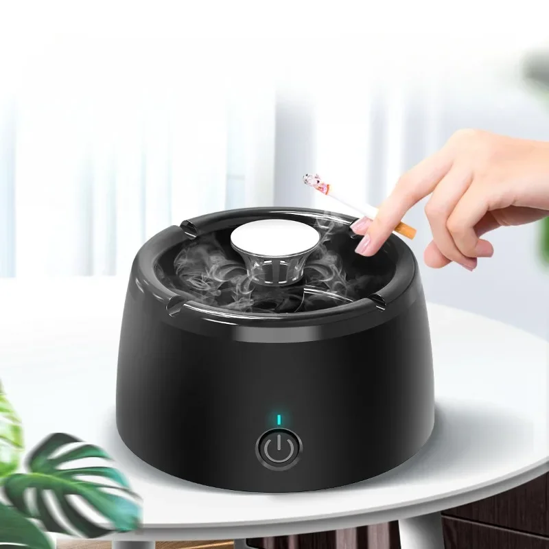 

Ashtray with Air Purification Smoke Removal Ashtray Automatic Smoke Filter Air Purifier Cigarette Ash Tray USB Charging for Home