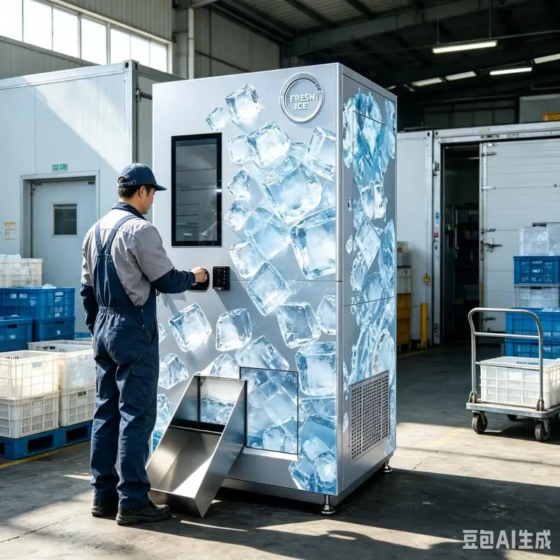 Customized Automatic Ice Vending Machine Ice Cube Maker High Performance Cooling System Commercial Application
