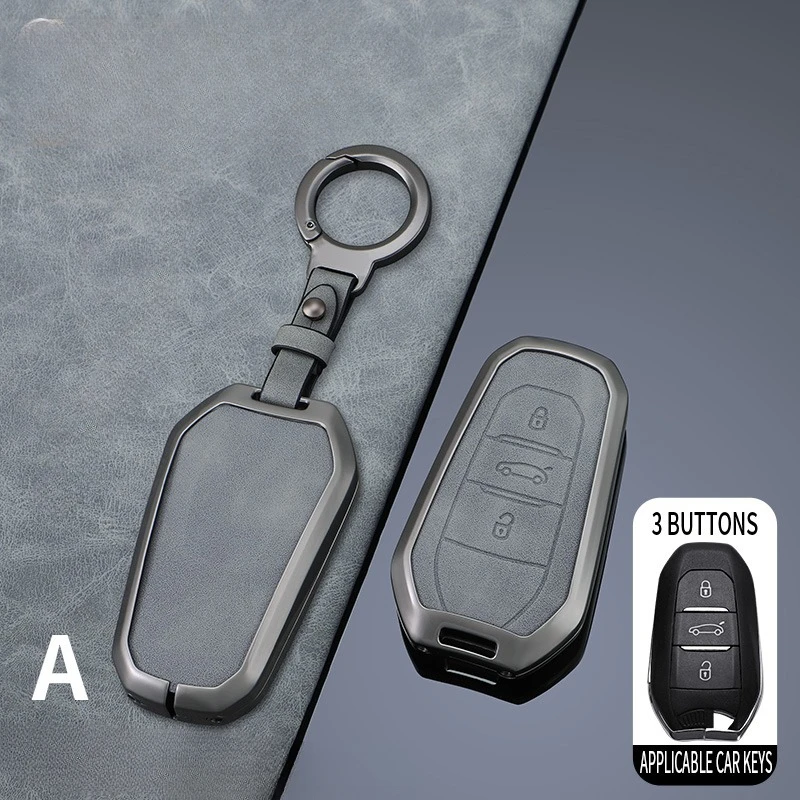 

Alloy Car Key Case for Peugeot 308 408 508 2008 3008 4008 5008 Citroen C1 C2 C4 C6 C3-XR Picasso Grand DS3 DS5 Cover Shell Fob