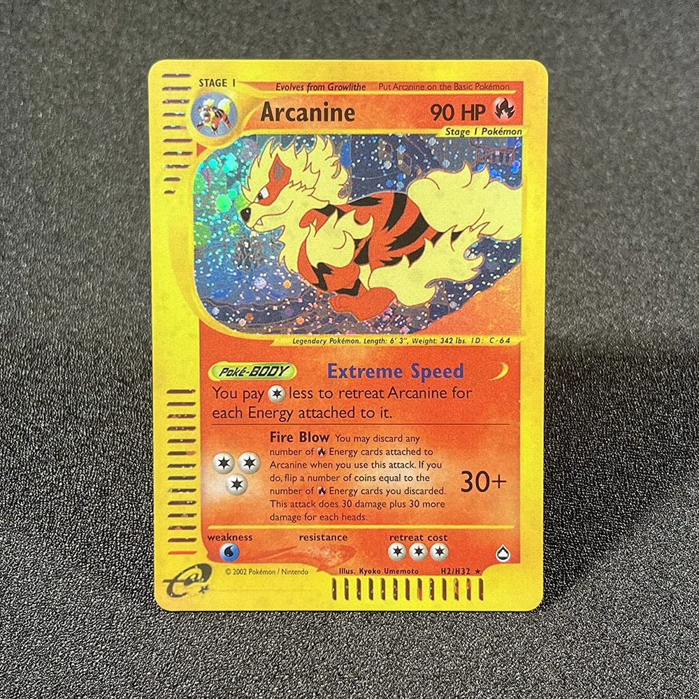 Pokémon Flash karty holograficzne Aquapolis Lugia Zapdos Espeon Vileplume Umbreon Steelix karty foliowe kolekcja gier PTCG E PROXY