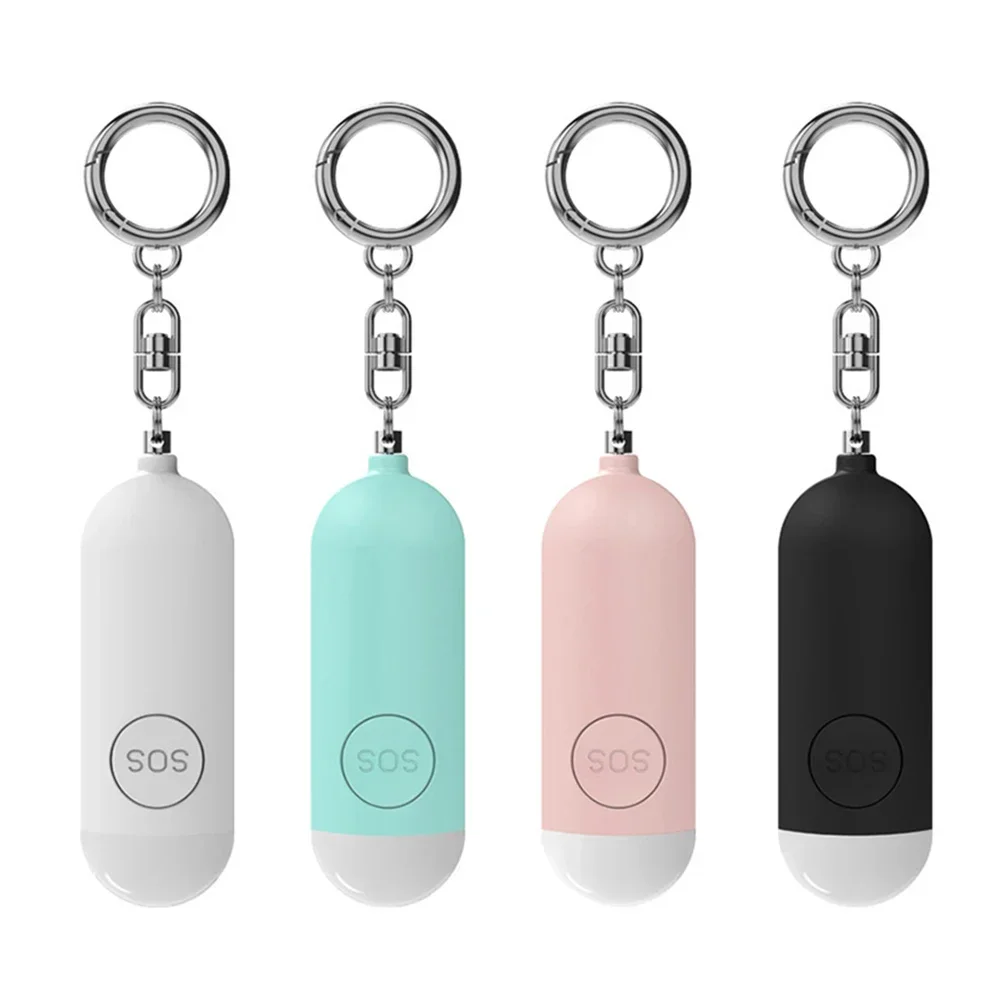 Rechargeable Kids Elderly Women Emergency SOS Personal Alarm Self Defense Keychain Panic Button Alert Device 130DB Loud Safety