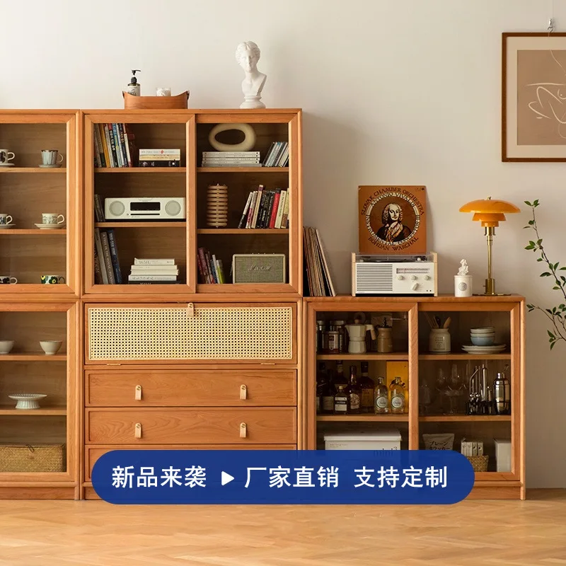 Dining side cabinet combination living room multi-functional storage display