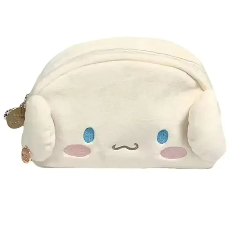 Cute Sanrio Cinnamoroll Pencil Case Anime Cartoon Kawaii Plush Cosmetic Bag Fashion School Supplies Girl&Child Holiday Gifts