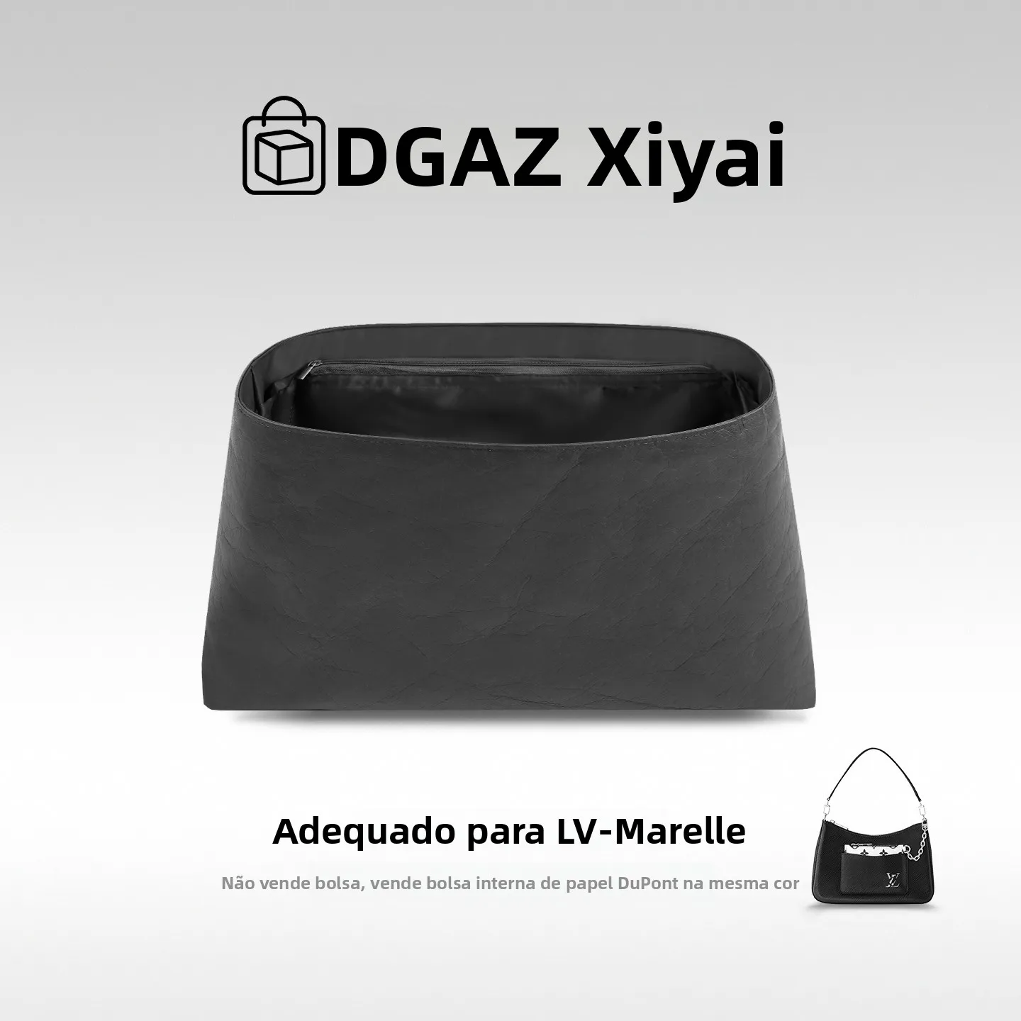 bolsa-interior-de-papel-dupont-negra-con-detalles-en-naranja-claro-marca-dgaz-xiyaa-del-mismo-color-que-el-lv-marelle-para