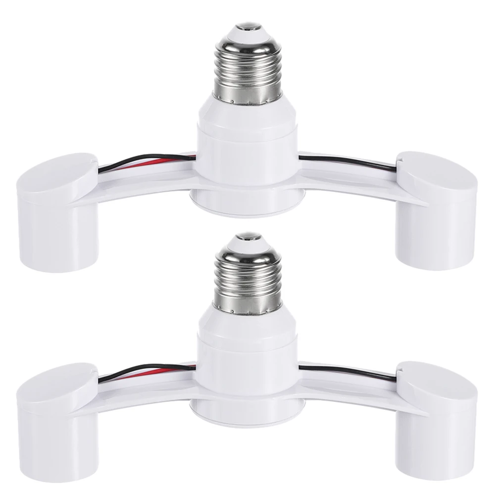 

2pcs E27 Lamp Adapter Double Base Socket Light Outlet Ceiling Multi Light Bulb Socket E27 Screw Universal Compatibility