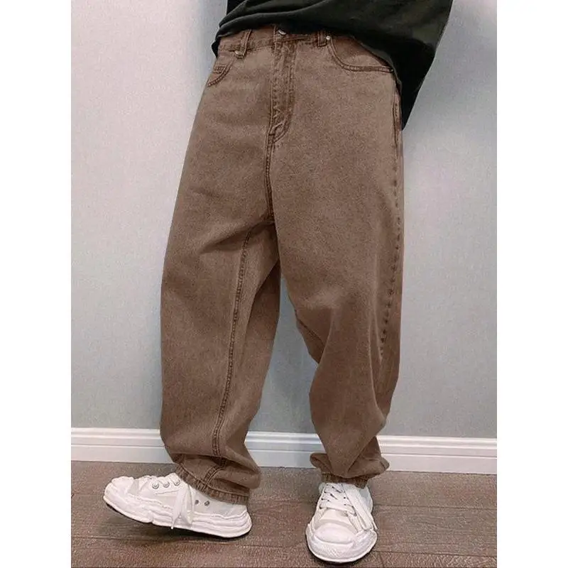 Loose Fit Men's Casual Pants Comfortable Loose Long Trousers for Men Winter Season plus Size Clothing Non-Stretch Fabric