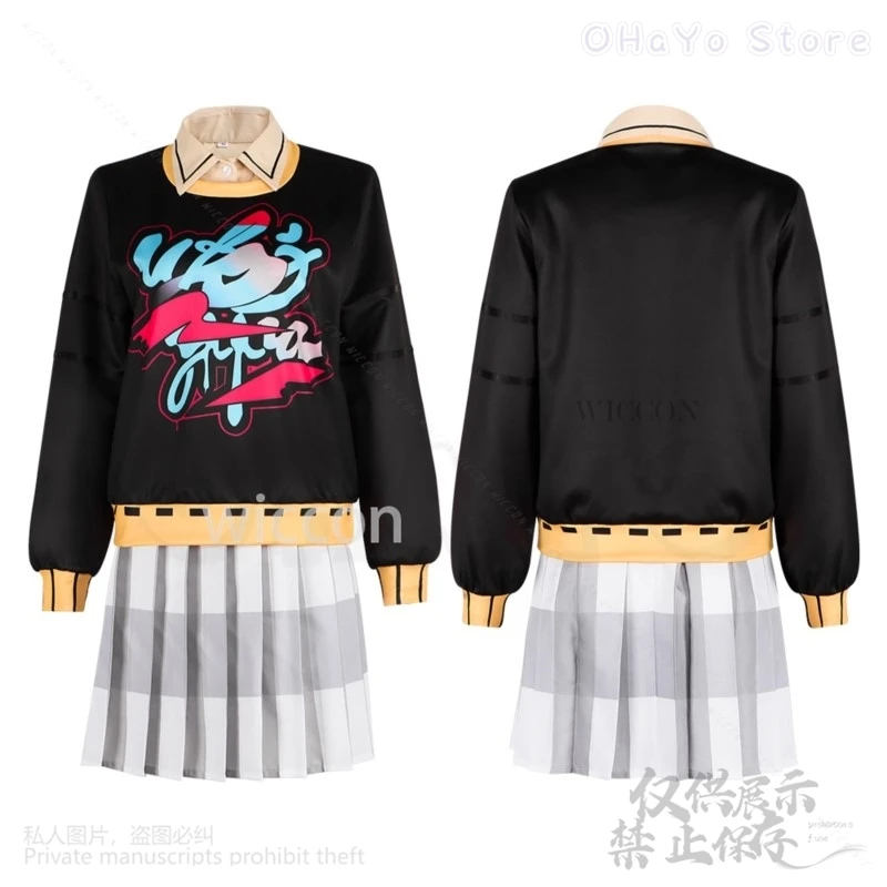 Motoha Arai Fato de Cosplay Feminino, Anime, Fato de Halloween, Vestido JK, Uniforme Lolita, Peruca, P5X, O Fantasma X, Hoodies