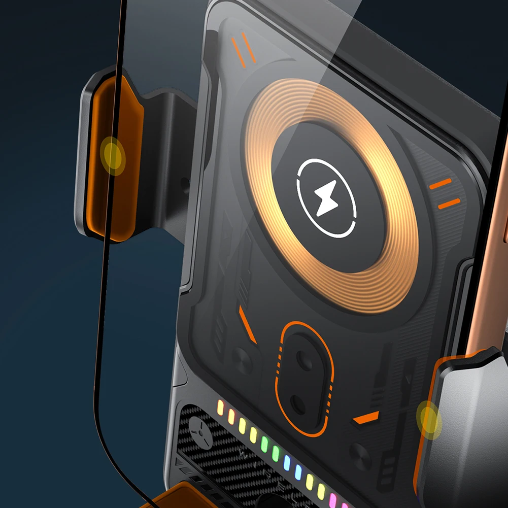 Pengisi Daya Mobil Nirkabel 15W Dudukan Telepon Mobil Ventilasi Udara Dudukan Telepon Penjepit Otomatis Aksesori Mobil