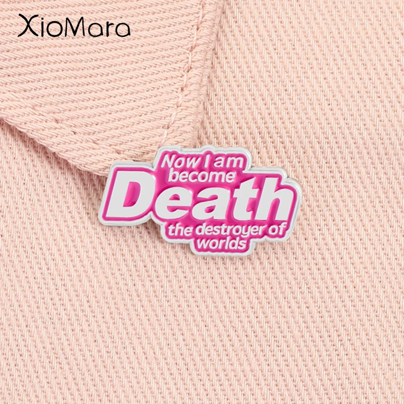 الآن أنا أصبحت الموت المدمرة للعوالم المينا دبوس Oppenheimer يقتبس بروش التلبيب بروش مجوهرات هدية للأصدقاء