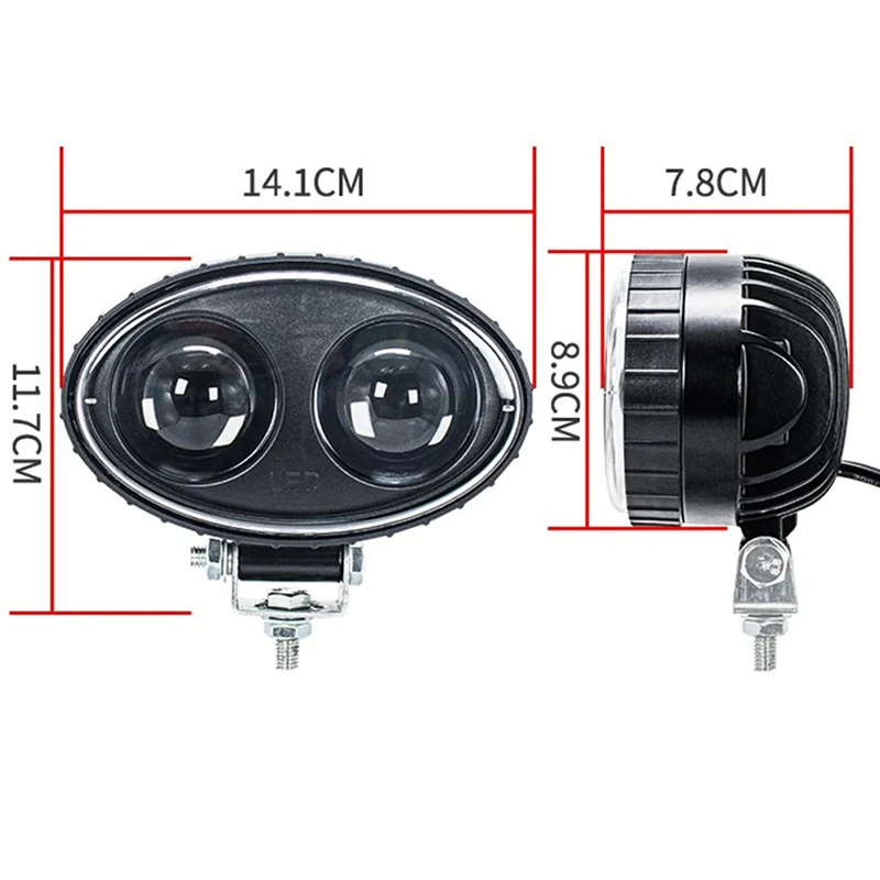 12-80V DC 20W 7 inch Forklift Lamp LED light Spot Blue RED Warning Warehouse Safety Working Light Zone Signal Light