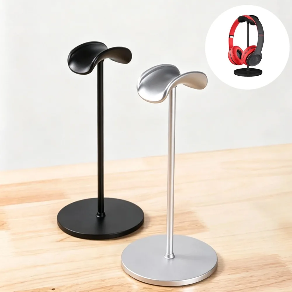 Desktop Headphone Stand  Curved ABS Headset Holder Anti Slip Base  Display Rack for Gaming Office Headset