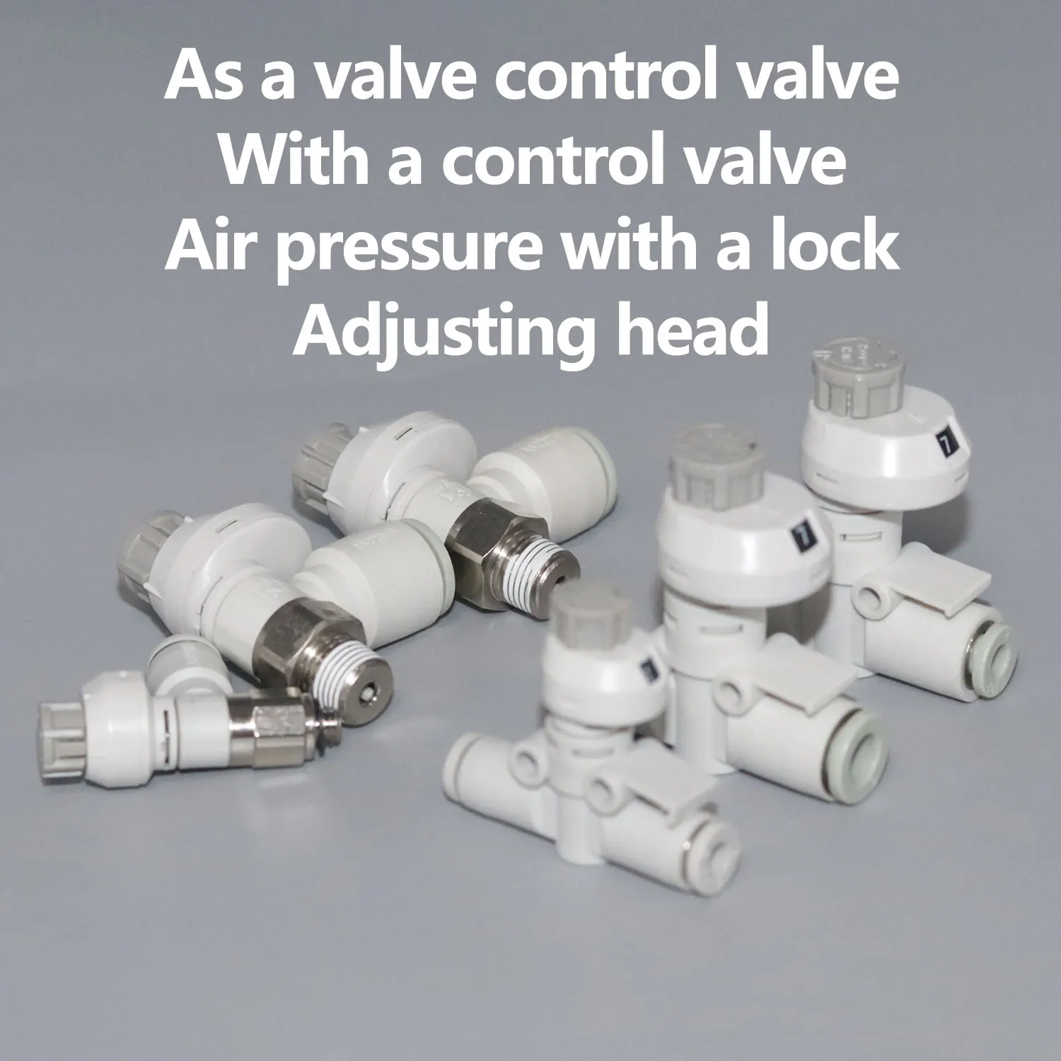 2PCS Pneumatic Pipeline Speed Control Valve AS1002F/2002F Graduated Pipeline Throttle Valve Fitting AS2201FS