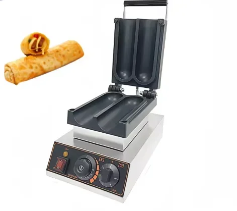 &* Commercial 2-Grid Electric Chicken Roll Maker Non-Stick Chicken Baker Mexico Chicken Wraps Toaster Waffle Maker