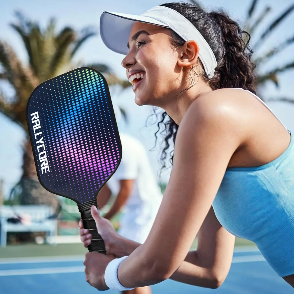 

Perfect Pickleball Gift Set Portable Kit with 2 Paddles, 4 Balls & Bag. Lightweight Travel Gear for Players, Men & Women.