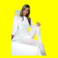 white bodysuit body suit massage suits full body disposable vacuum massages costumes for vacuum body massage slimming machine