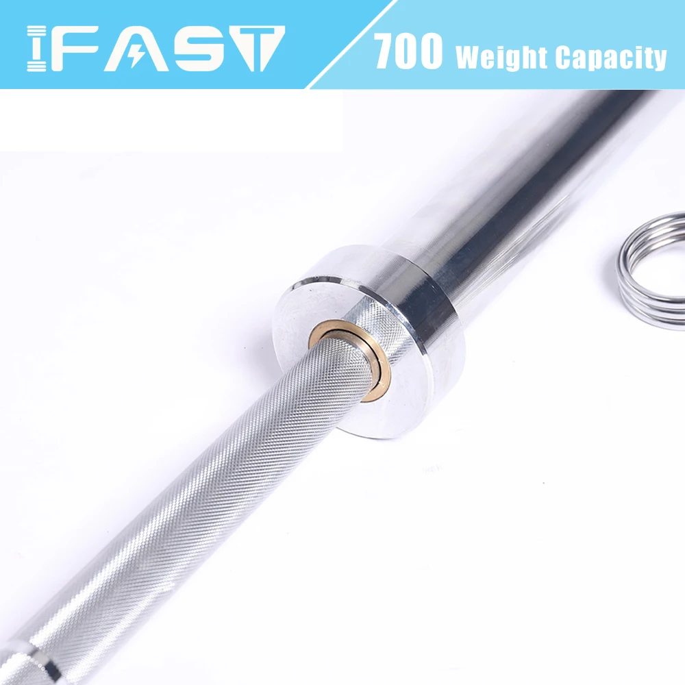 قضيب الحديد للوحات الأولمبية مقاس 2 بوصة، قضيب رفع الأثقال في صالة الألعاب الرياضية المنزلية بطول 4 أقدام من الكروم الصلب بطول 5 أقدام لتدريبات اللياقة البدنية #5