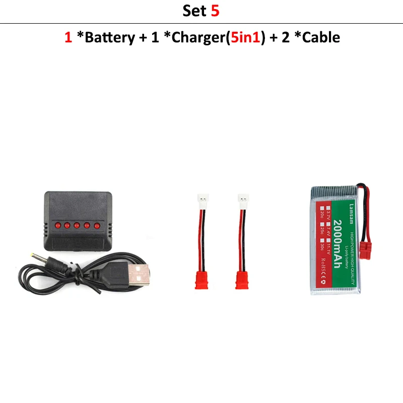 Upgrade Battery 3.7V 2000mAh Lipo Battery / Charger For SYMA X5HW X5HC X5UW  X5UC  Z3 RC Drone Spare Parts Accessory