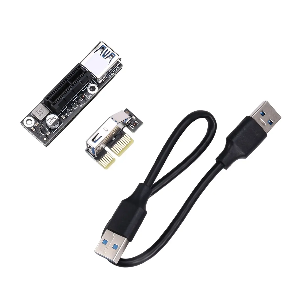 【A60I】 PCI-E 1X to 1X Riser Extender USB 3.0 Cable Working