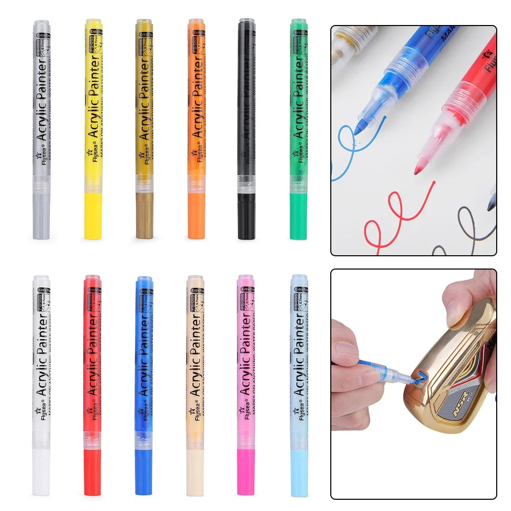 Golf Club Color Changing Pen Acrylic Ink Pen Has Strong Sunscreen Waterproof and Covering Power Can Be Used In Many Scenarios