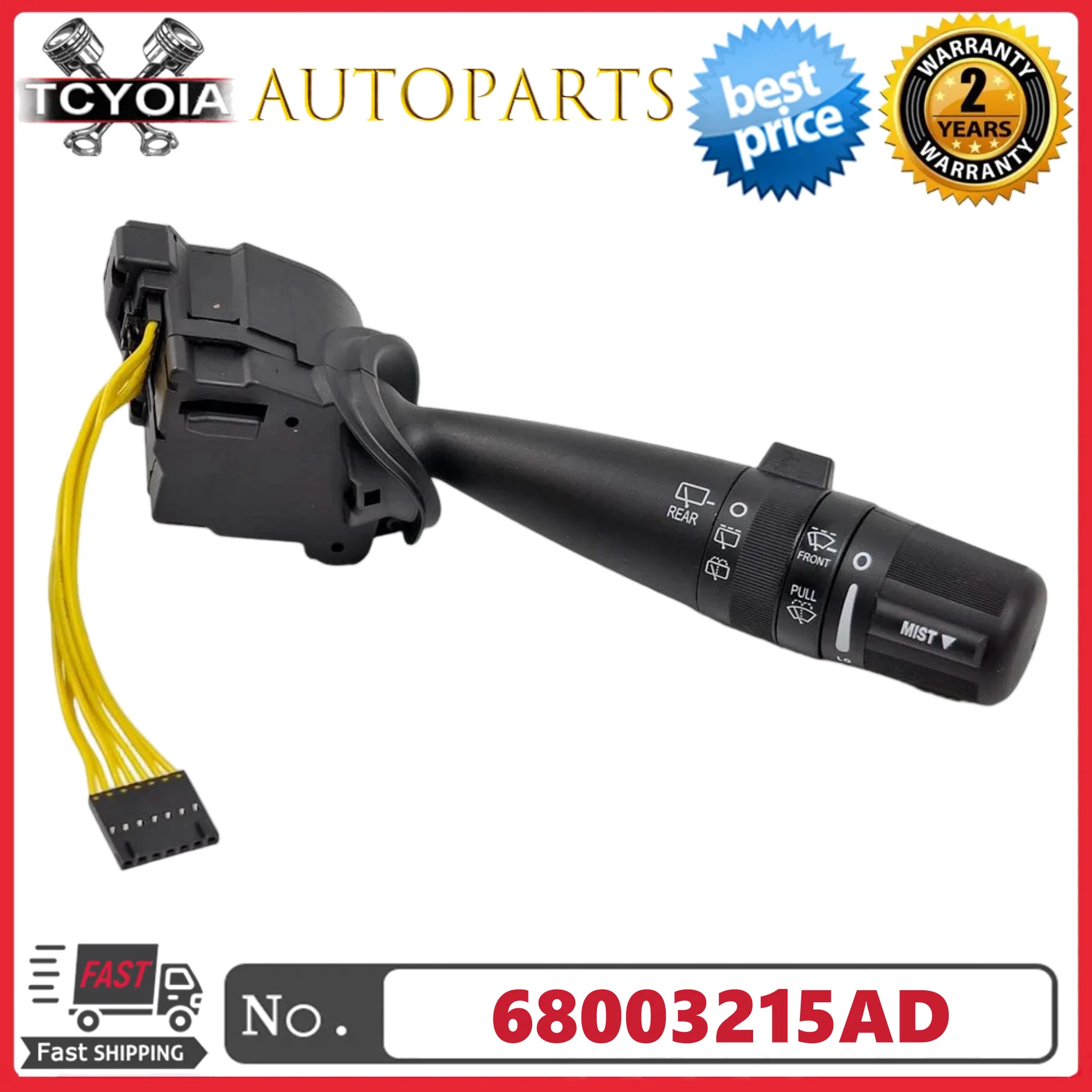 

Multifunction Windshield Wiper Switch 68003215AD For Jeep Wrangler JK Compass Patriot 2007-2017