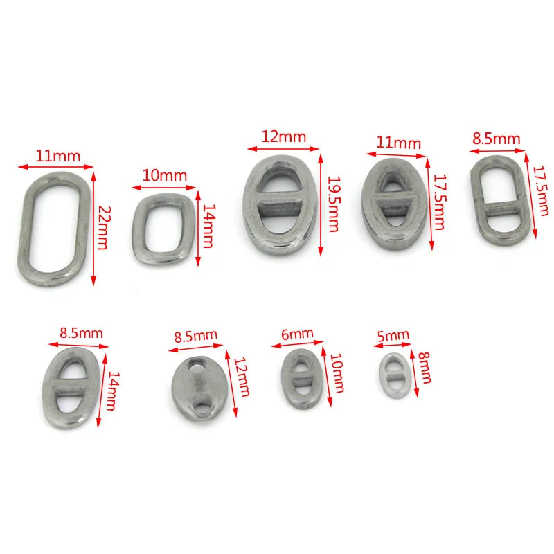 10 قطعة الفولاذ المقاوم للصدأ ثقب مزدوج البيضاوي موصل سحر صنع المجوهرات النتائج اكسسوارات