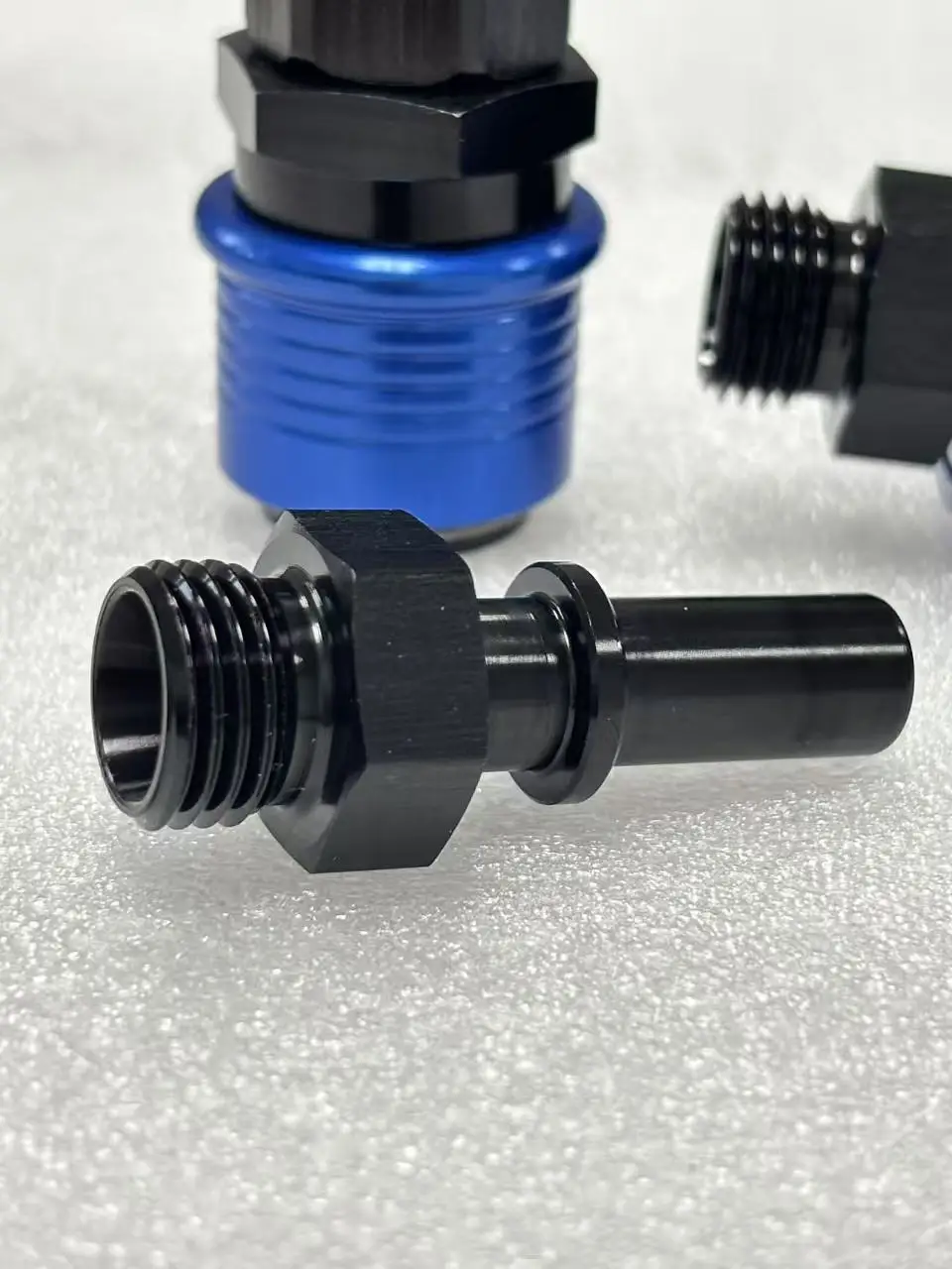 PTFE Schnellverschluss AN-Anschluss gerade/45/90 Grad drehbarer Kraftstoffschlauch-Endadapter ORB AN6‑AN8‑AN10‑AN12‑AN16 Aluminium – Detail 2