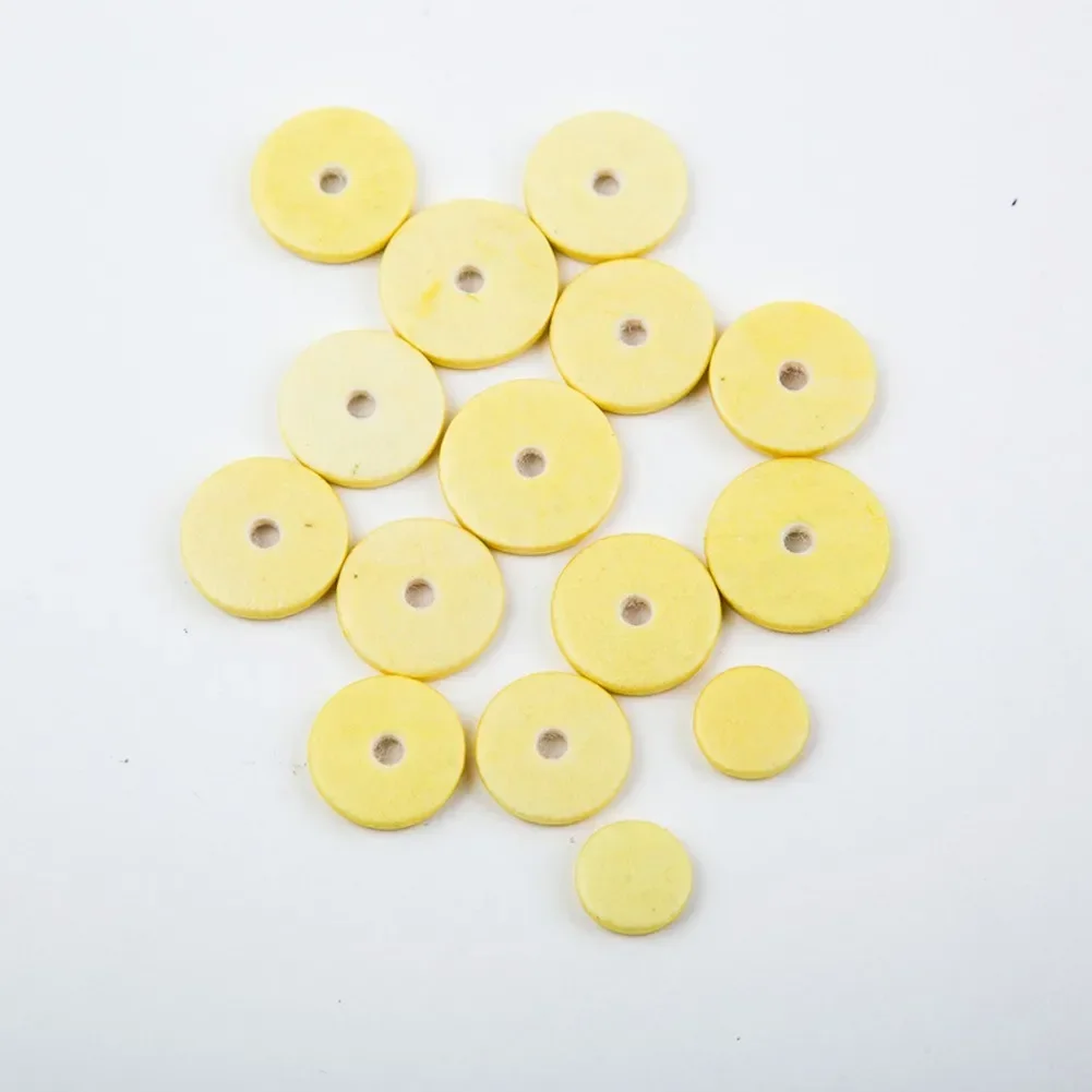 16 Pack Flute Pads Flute Leather Pads  Flute Leather  Yellow Instrument Accessory Pads Musical Instrument