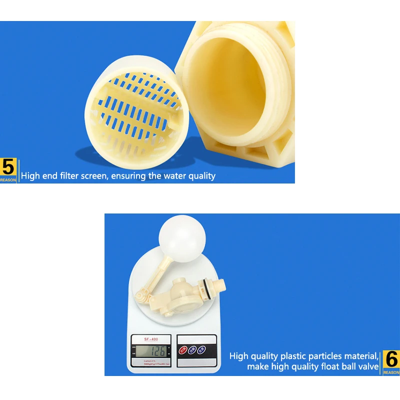 簡単設置自動制御弁卸売価格1/2 3/4 1インチプラスチック調整ロッドアングルフロートバルブ