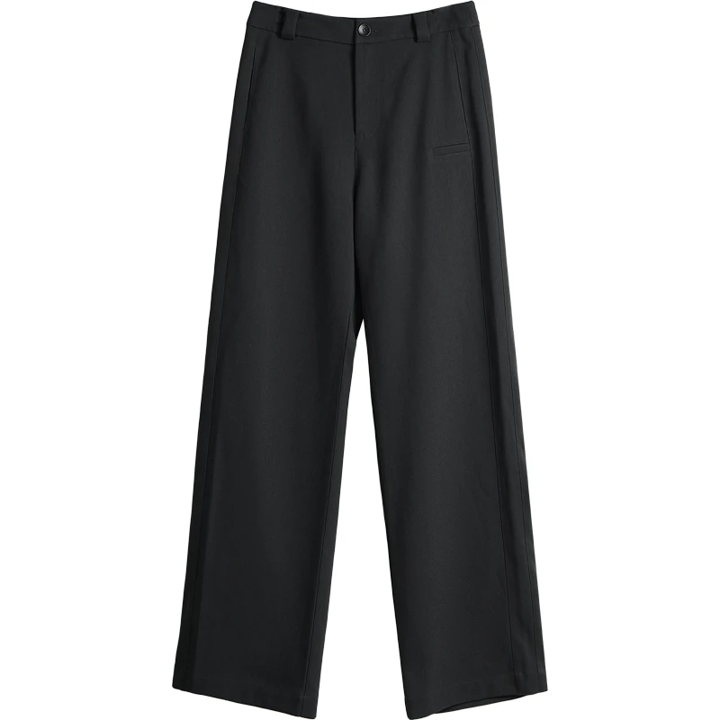 OLrain Women's Wide Leg Trousers Commute Loose Fit Straight Pants Spring 2026 Office Lady Solid Long Female Pants O58CK002696