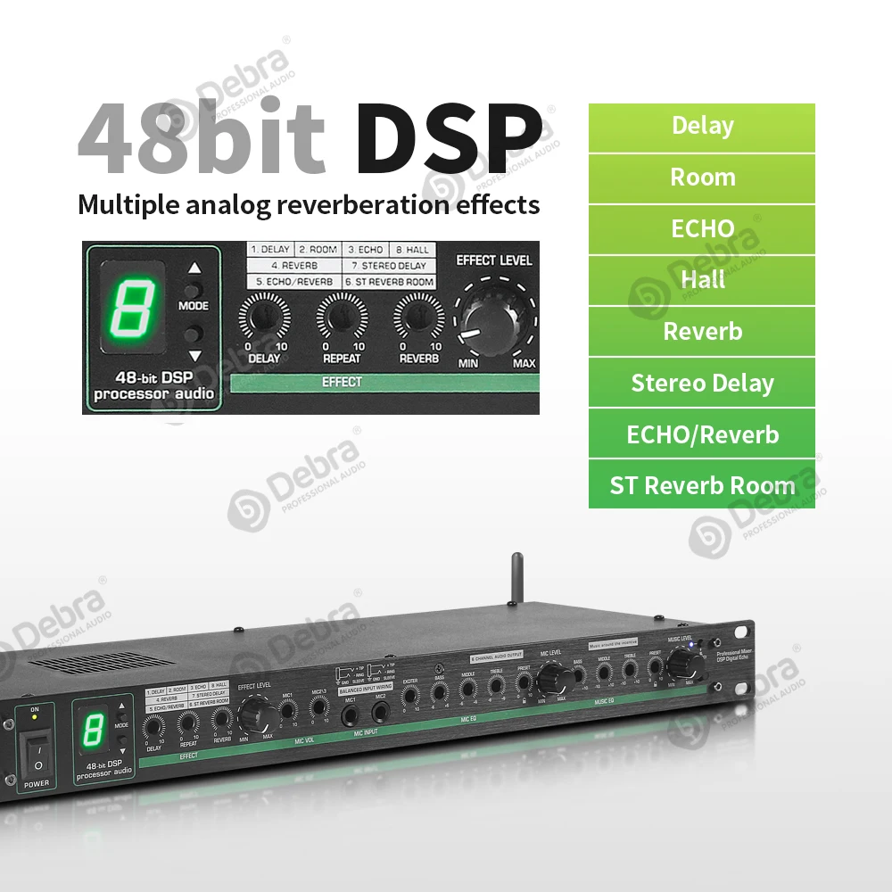 Controlador de procesador de preefectos antiladridos G51, DSP de 48 bits con Bluetooth 5,0 para escenario y rendimiento al aire libre