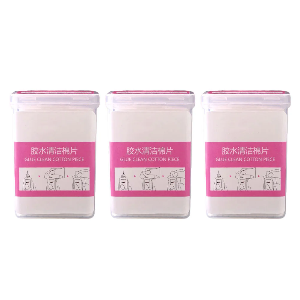 Lash Glue Cleaning Pads Non-Woven Wipes For Eyelash Extension Removal Makeup Nail Art Tool Travel Essential Glue Residue