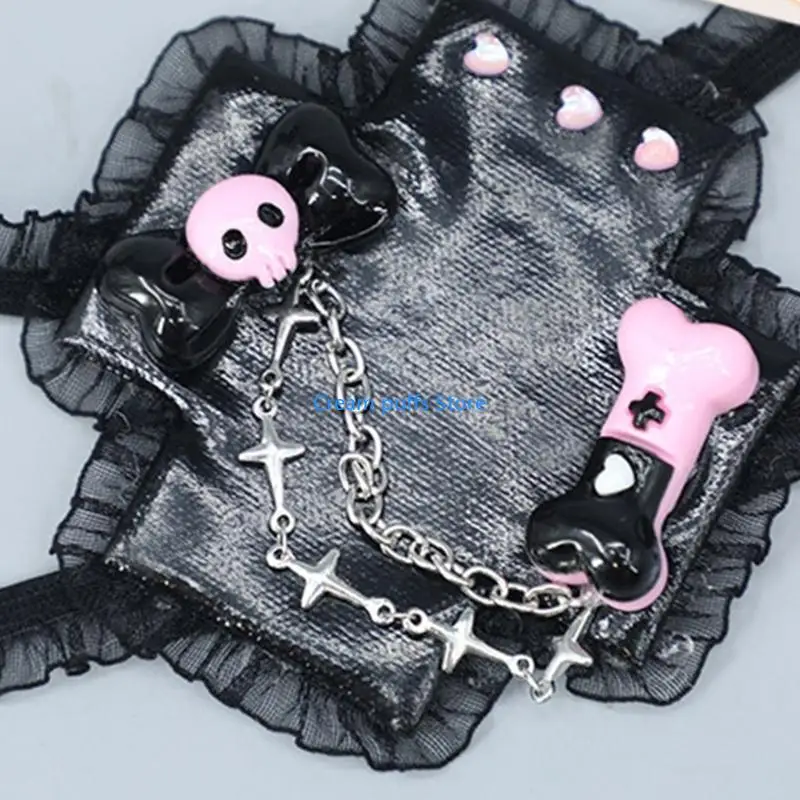 50LE Gothic Lolitas Mask Mask Couverture oculaire pour les femmes Costume fête cosplay