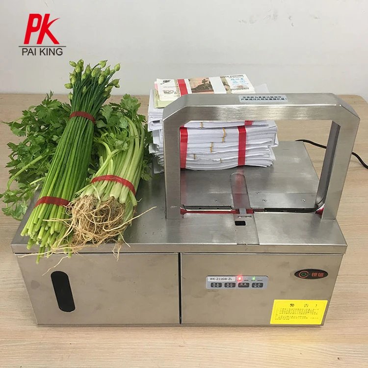 

Настольная обвязочная машина, 12 мм, широкая обвязочная пленка, машина для обвязки овощей, термосвариваемая OPP-обвязочная машина