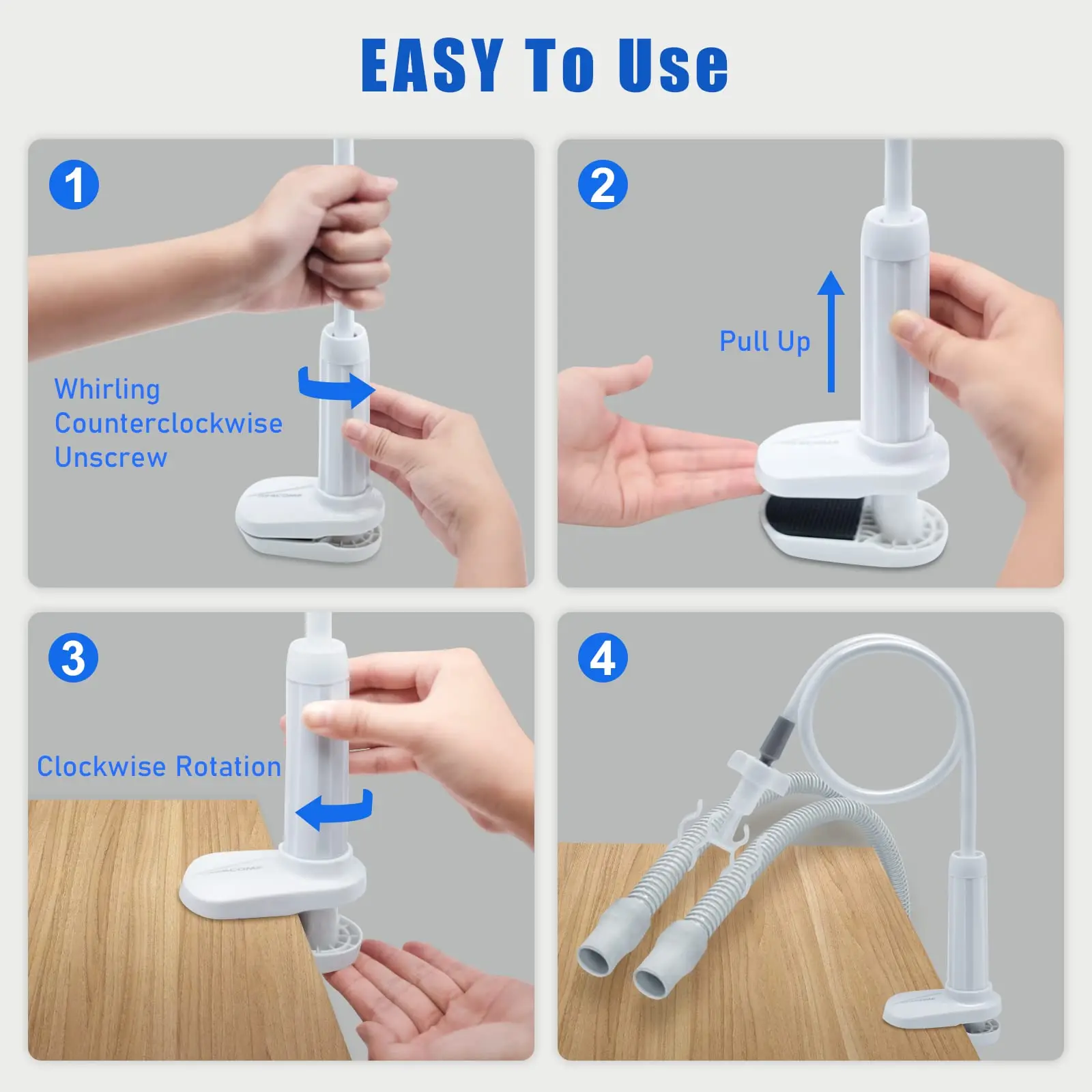 CPAP Hose Holder Multiple Tube Holder Tangle Proof CPAP Bedside Holder Helps Facilitate and Improve Sleep Apnea