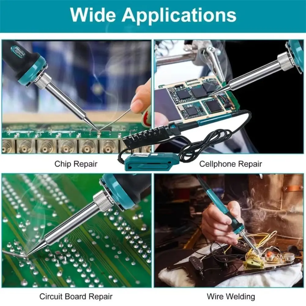 60W Power Portable Electric Soldering Iron Fast Heating 936M Solder Tip Digital Electric Soldering Iron Temperature Adjustable