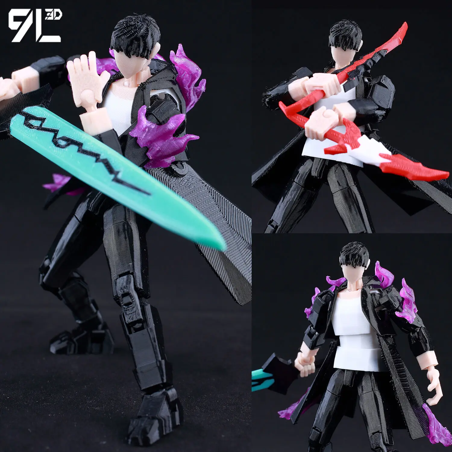 9L3D Lucky13 Full Body Articulate3d Gedrukt Anime Mannequin Multi-Pose Display Figuur met Shapeshift Stop Motion Animatie T13