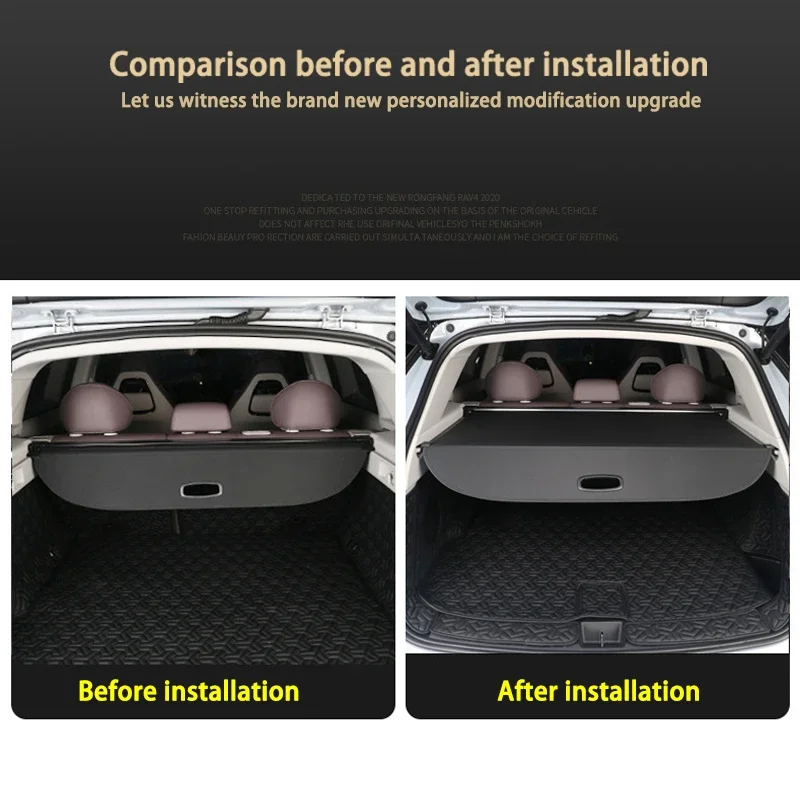 For Aeolus Haoji Dongfeng Huge 2023~2025 Car Trunk Cargo Cover Organizer Partition Board Rear Boot Retracta Sun Shades Shielding