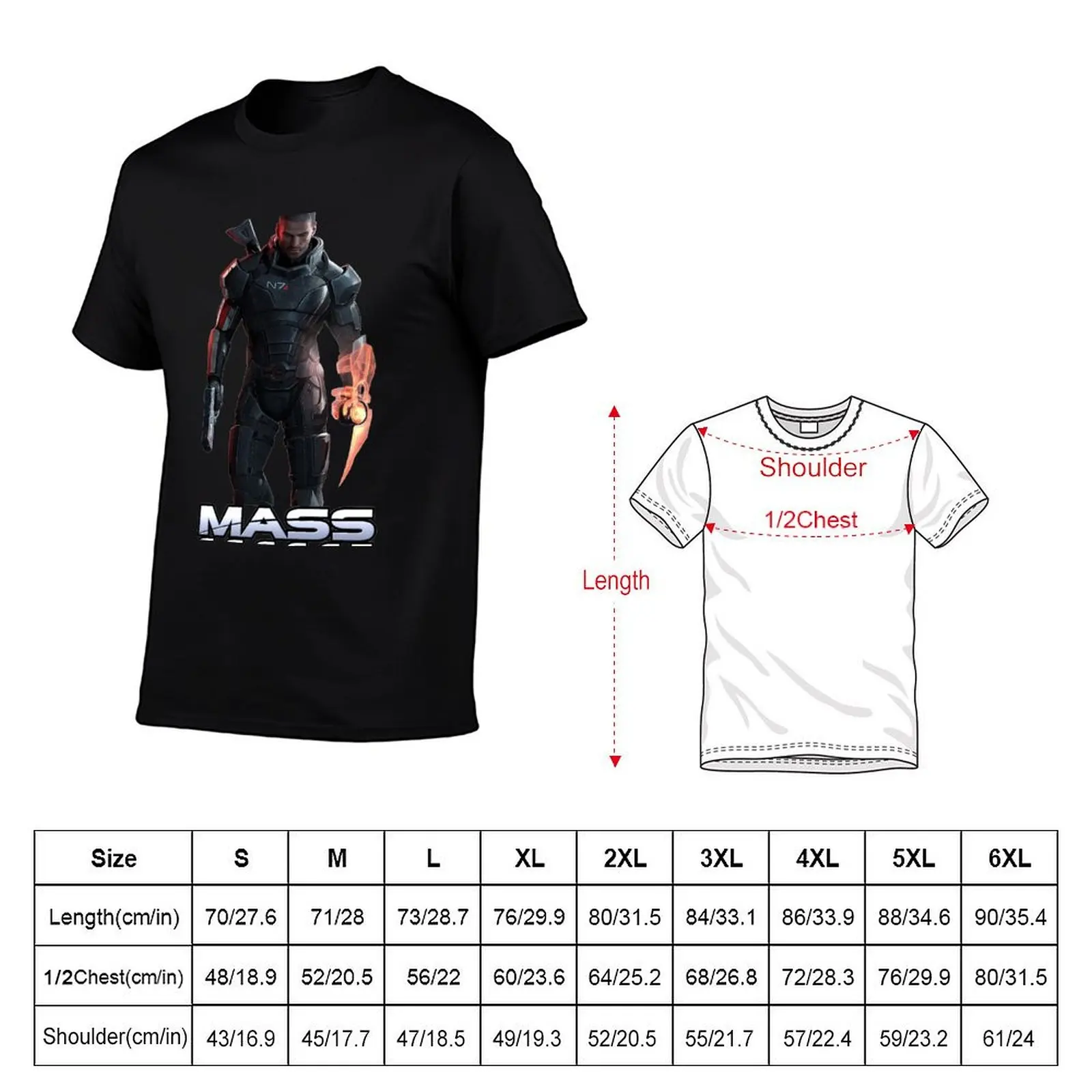 Commander Shepard Mass Effect T-Shirt Quick Dry Outdoor Sports T-Shirt