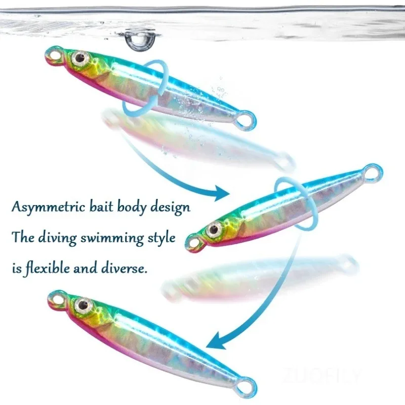 3g 5g Micro Metal Jig Fishing Lure Long Cast Sinking Mini Lead Bait Flutter Spoon for Trout Bass Creek Stream Light Tackle Setup - view 2