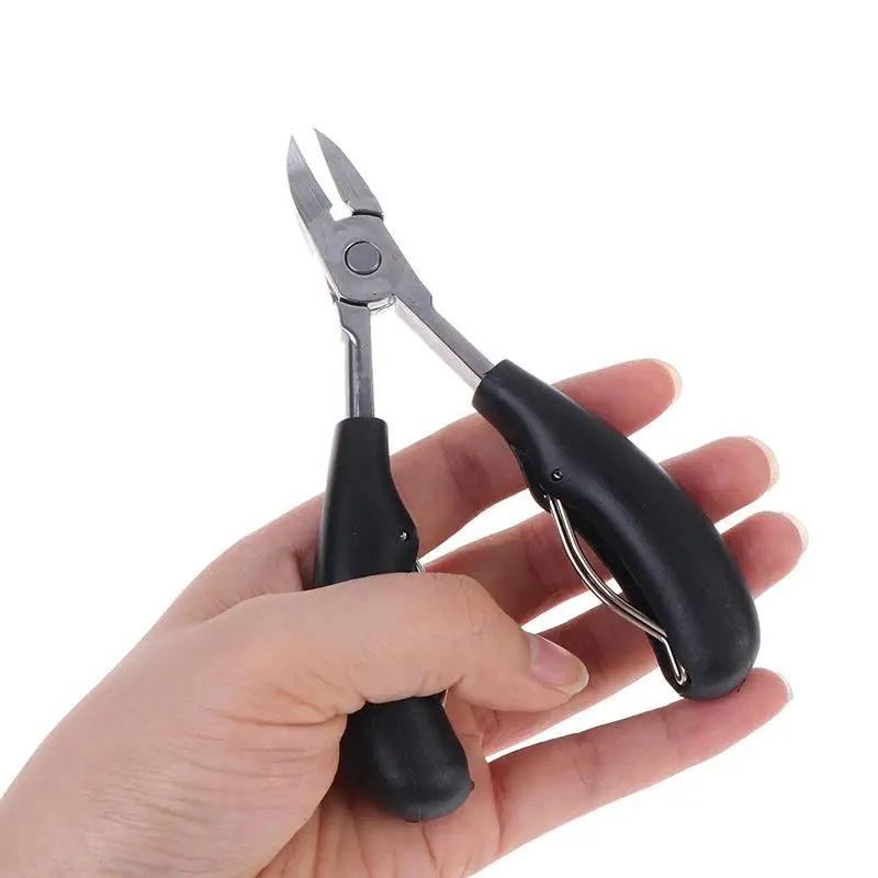 Zangen für eingewachsene Zehennägel aus rostfreiem Stahl, scharfer gebogener Kiefer, rutschfester Griff, Pediküre-Werkzeug für die Nagelpflege zu Hause oder im Salon. – Detail 9