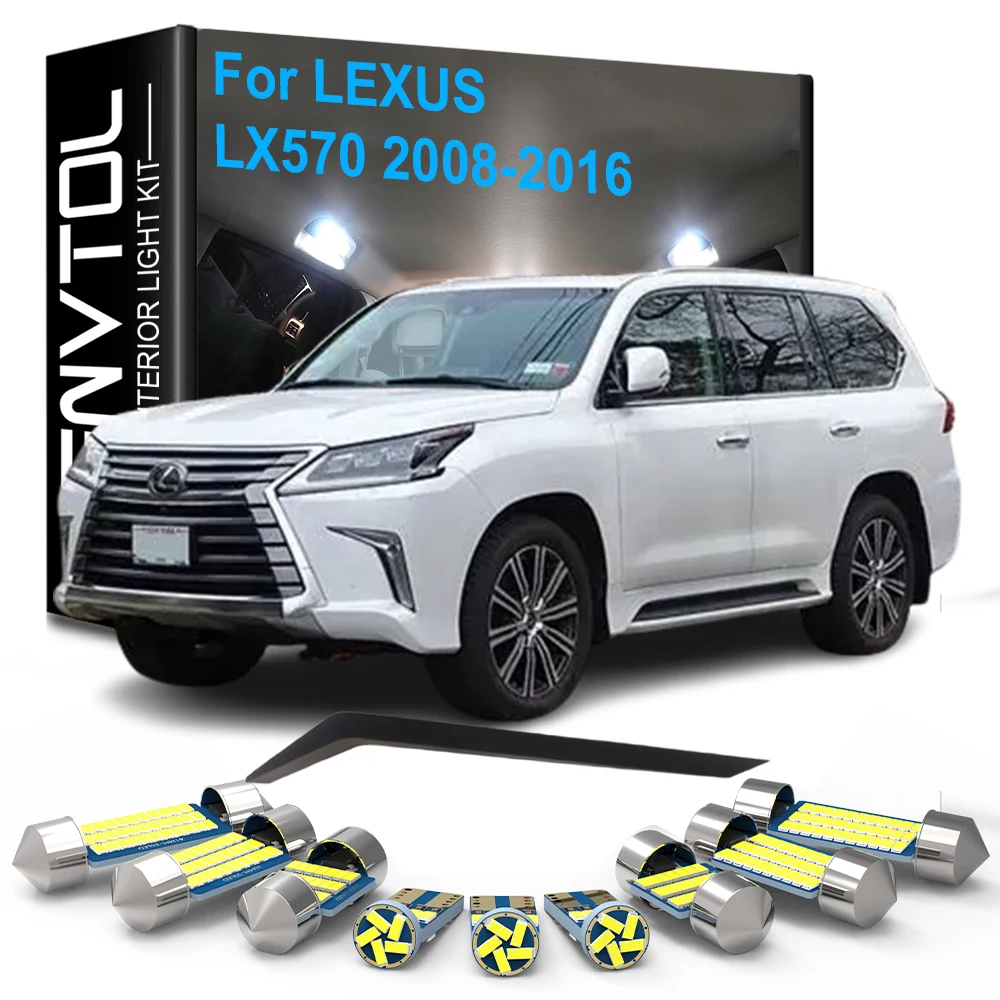 

18pcs LED Interior Lights Canbus For Lexus LX 570 LX570 2008 2009 2010 2011 2012 2013 2014 2015 2016 Dome Read Trunk Door Lamps
