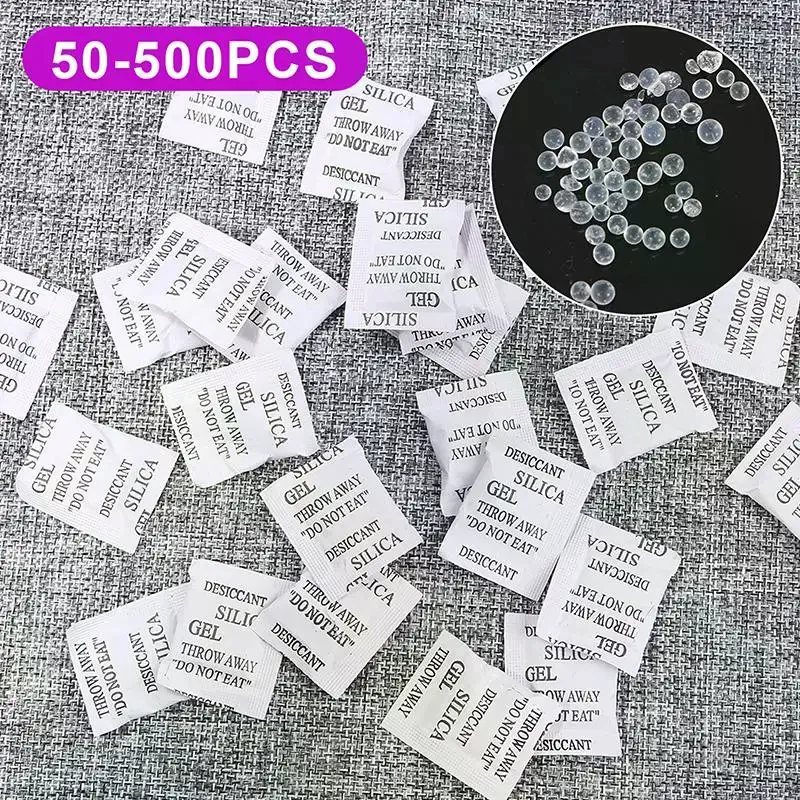 50-500 Bungkus Silika Gel Desi - Food Storage Non Toxic ulasan dan harga