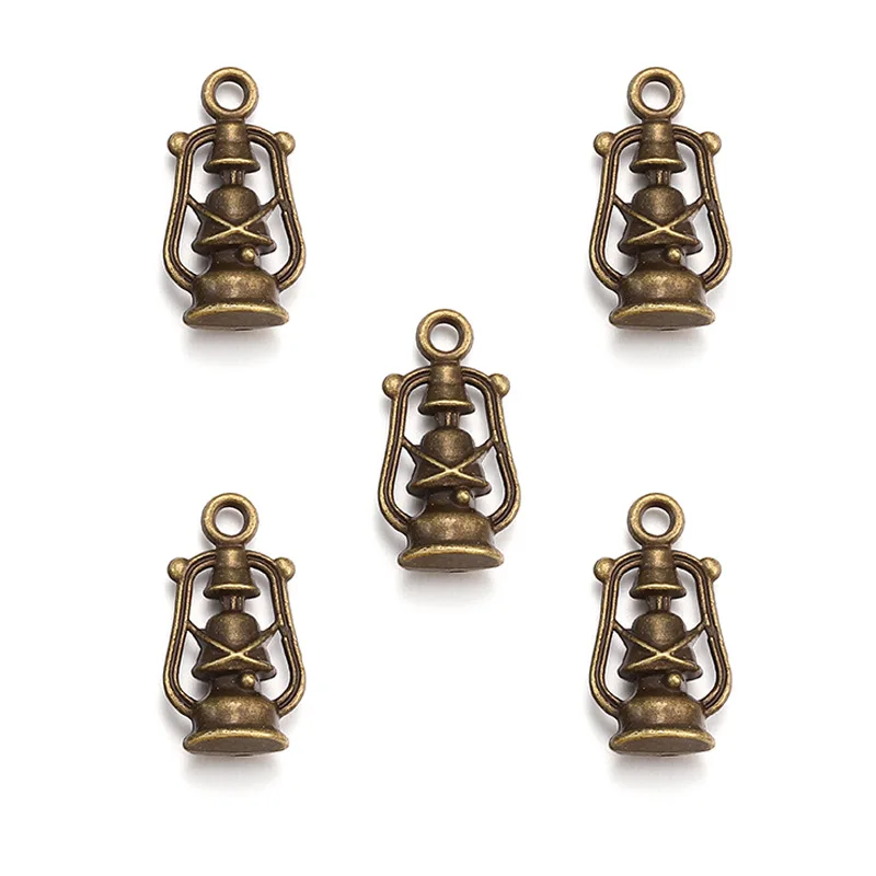 100pcs/lot DIY Jewelry Accessories Bracelet Earrings  Alloy Old Fashioned Lamp Pendant