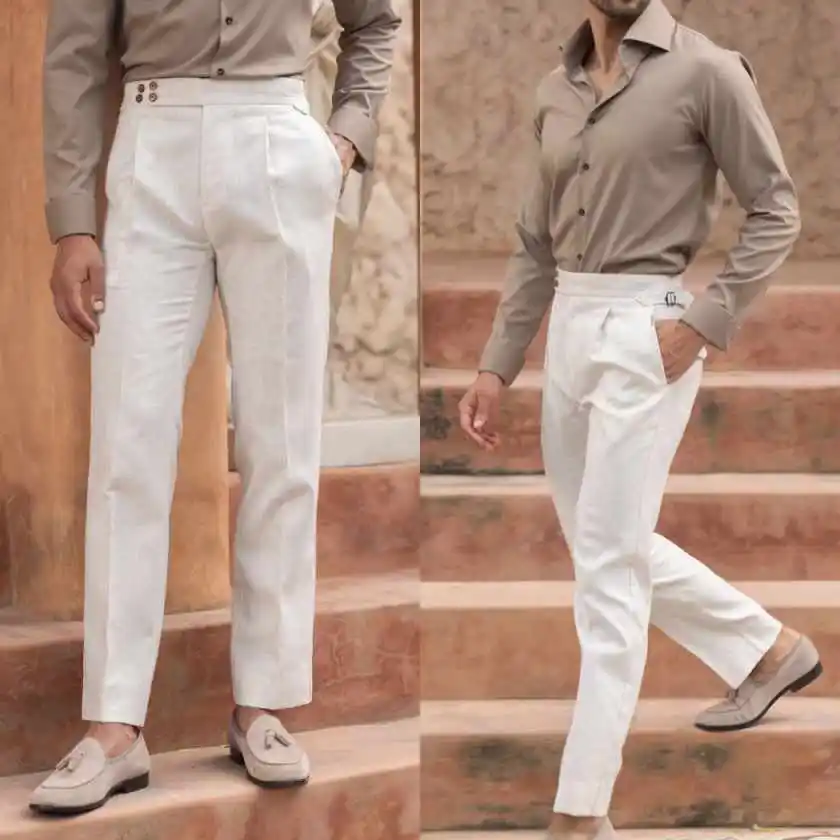 

New Men Pants Thin Linen Spring And Summer Trousers For Business Office Work Casual Daily Party Customized