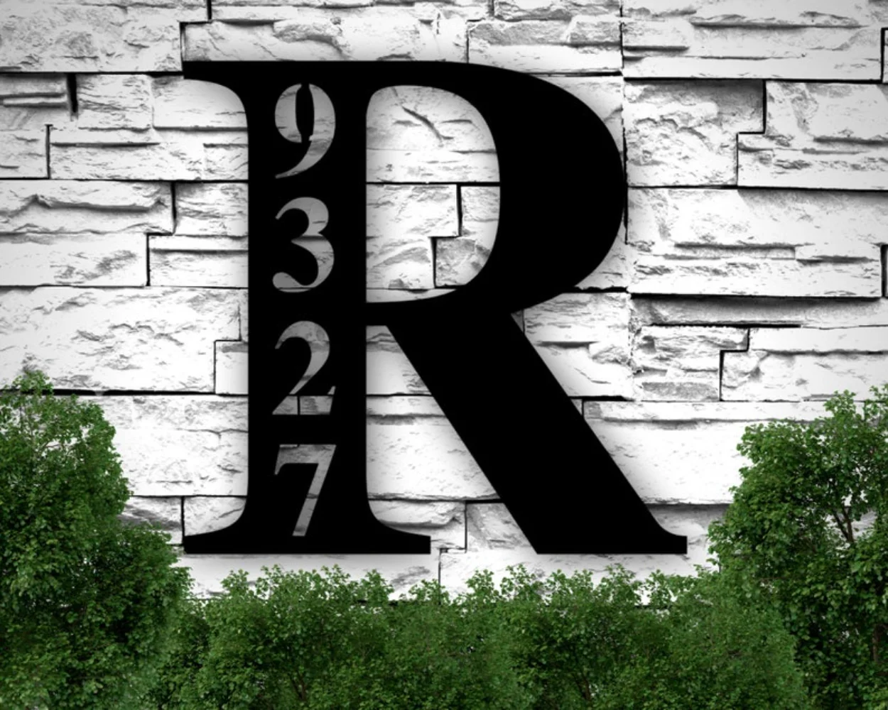 Customized Address Plaque House Numbers for Wall Plaque Personalized Metal Signs for Home Last Name Letter Custom Sign