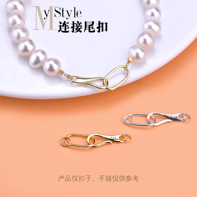 Biżuteria DIY akcesoria materiał 925 srebro naszyjnik bransoletka znak question zapięcie połączenie zapięcie koniec CLASP BRACELET e