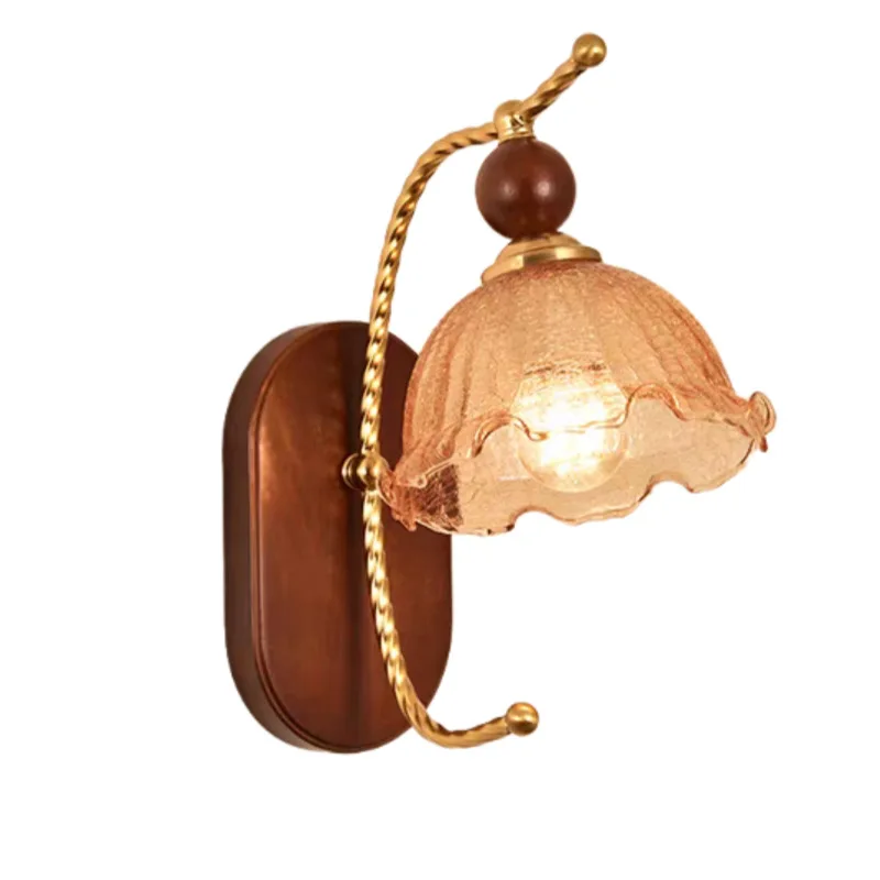 

Американский ретро настенный светильник для гостиной, французский свет, роскошный средневековый светильник для спальни, прикроватное украшение, светодиодный настенный светильник