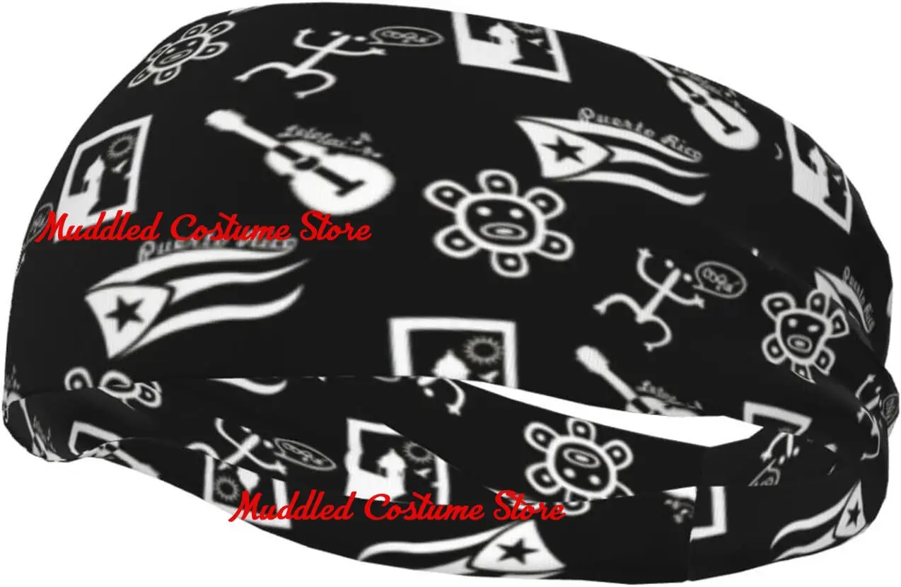 

Милые забавные повязки на голову с флагом Пуэрто-Рико для женщин и мужчин, повязки для тренировок с флагом, спортивные повязки для йоги, бега