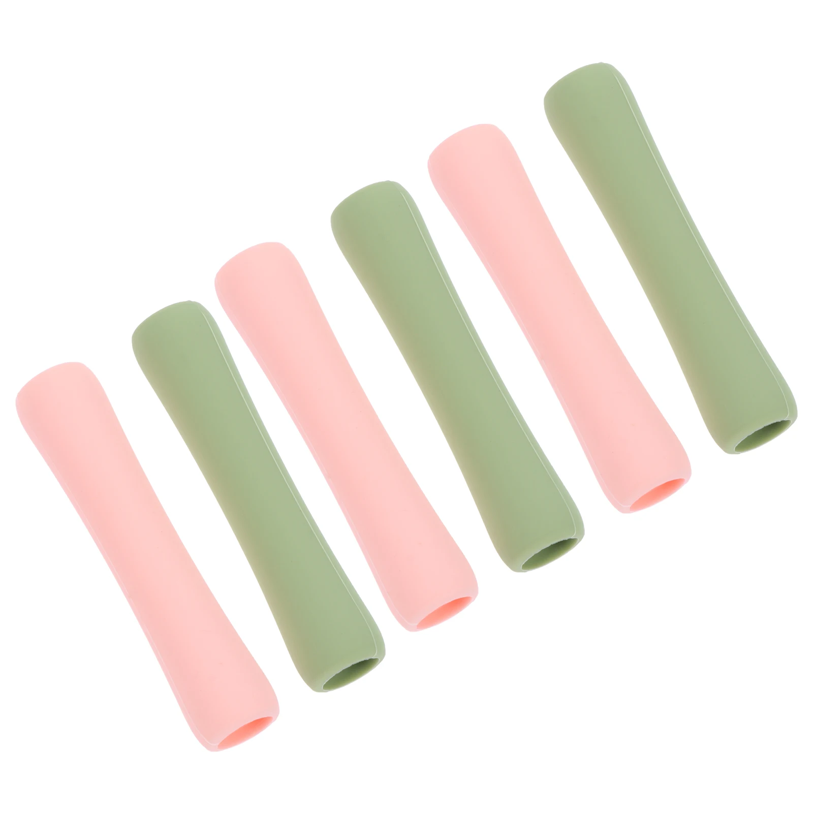 6 قطع من أغطية حماية القلم المصنوعة من السيليكون، غطاء قلم رصاص ملون بسيط، ملحقات حماية مريحة على شكل قلم الجسم #4