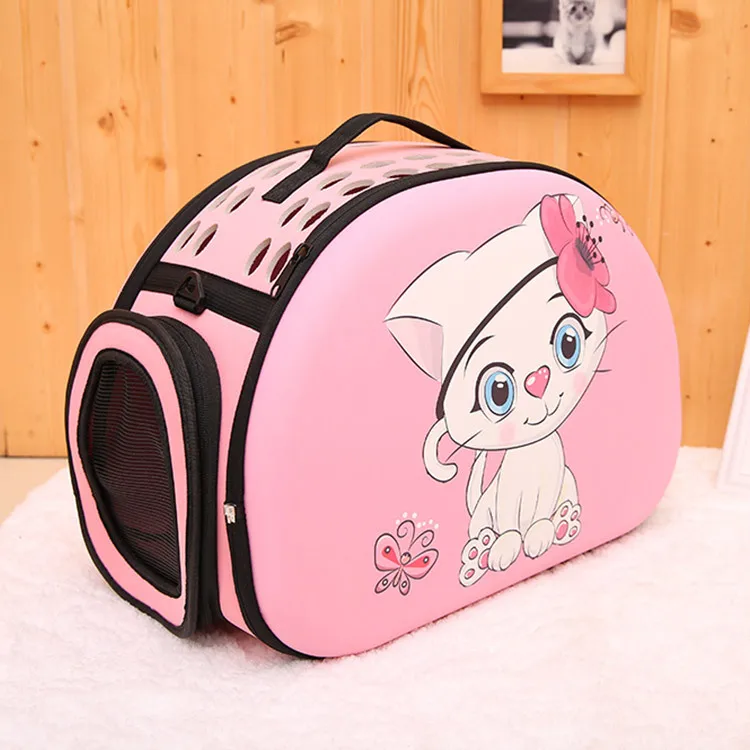 New Cartoon Pet Bag Single Shoulder Diagonal Portable Breathable Bag Foldable To Go Out Convenient Cage